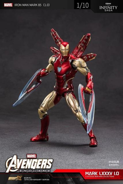 ZD Toys Iron Man Mark 85 1/10 scale figure from Avengers: Endgame with nano blade arms